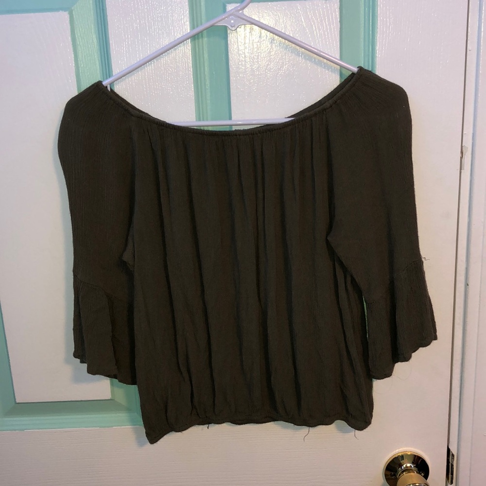 Olive green top